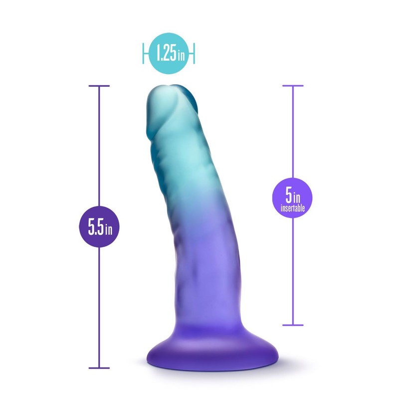 B YOURS MORNING DEW 5 INCH DILDO SAPPHIRE